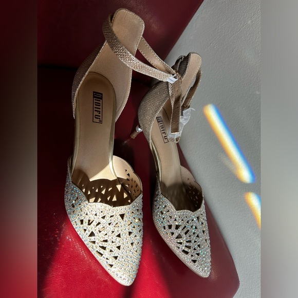 IDIFU Women's IN2 Candice Wedding Rhinestones Sequins Low Kitten Heels - Picture 4 of 7
